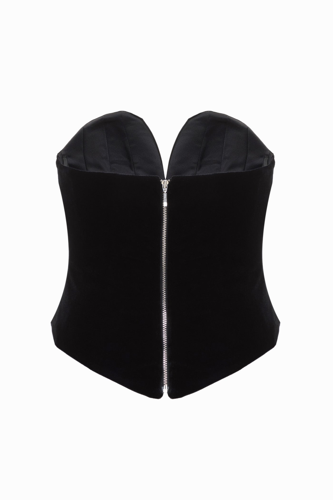 DAVINA VELVET CORSET IN BLACK
