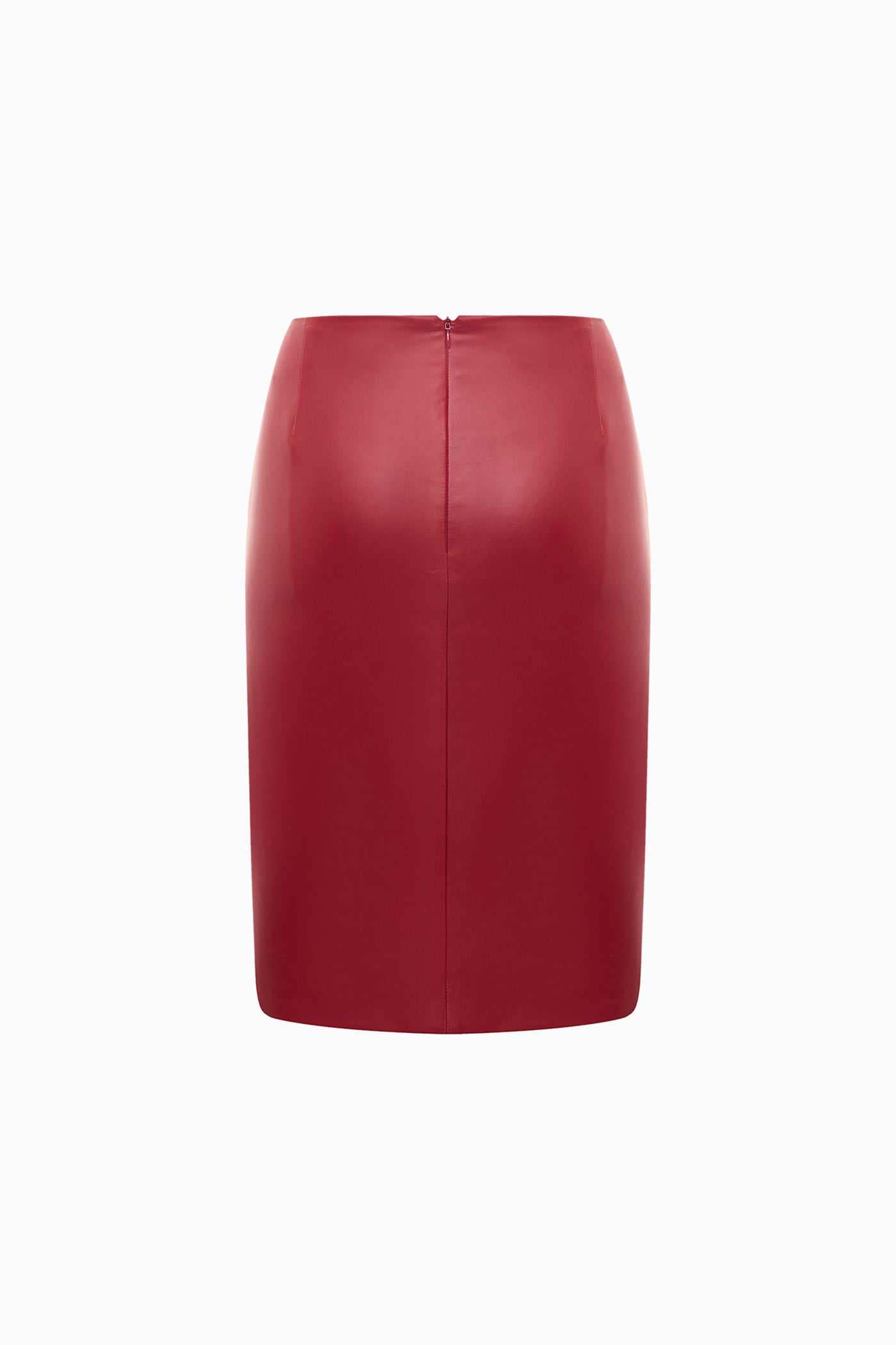 LEATHER SKIRT RED