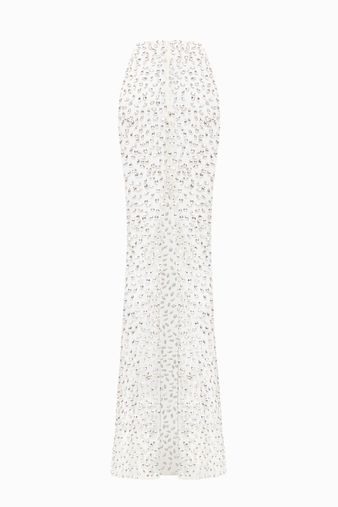 MAXI SKIRT WITH RHINESTONES WHITE