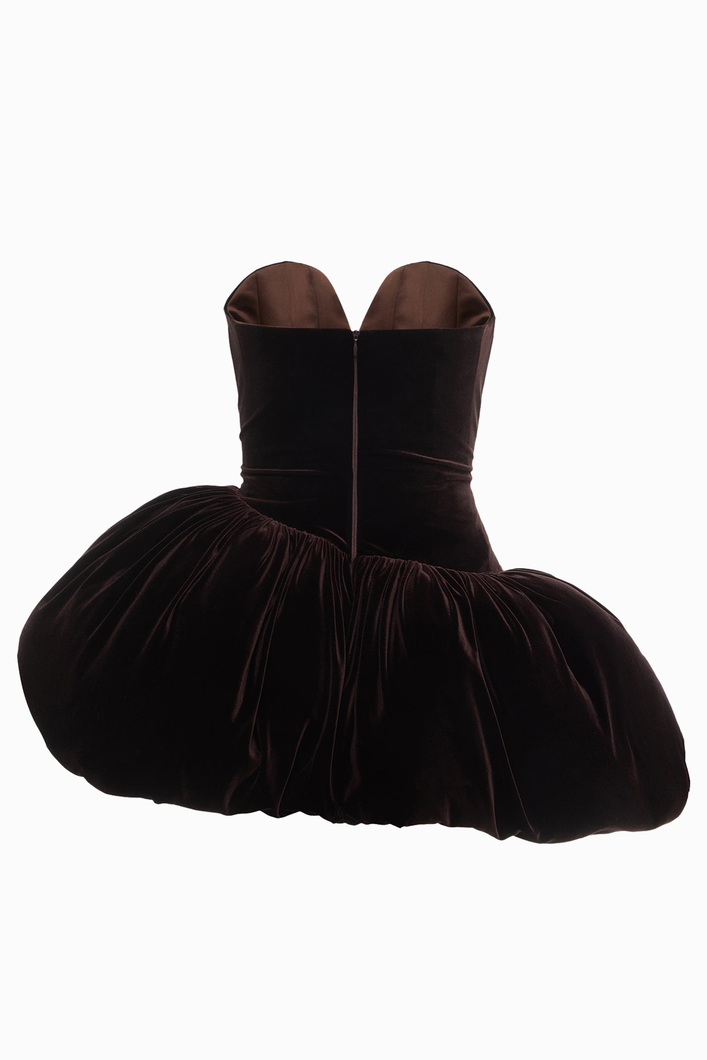 SASHA VELVET DRESS BROWN