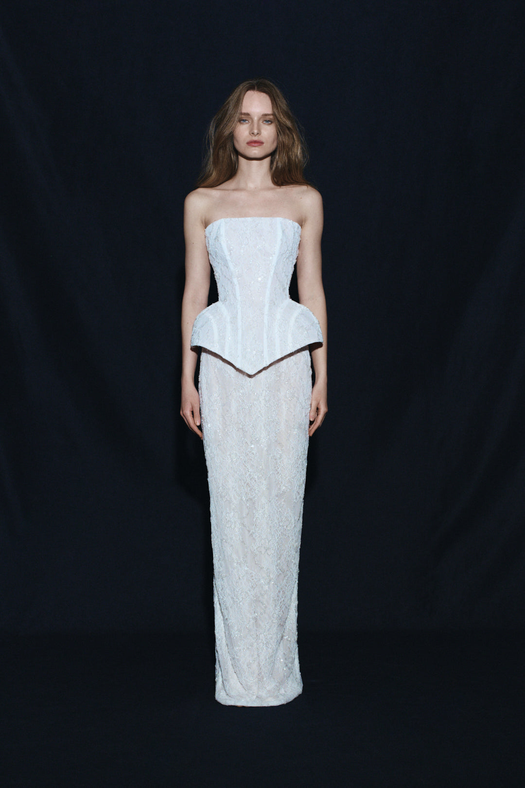 SEQUINED LACE MAXI SKIRT