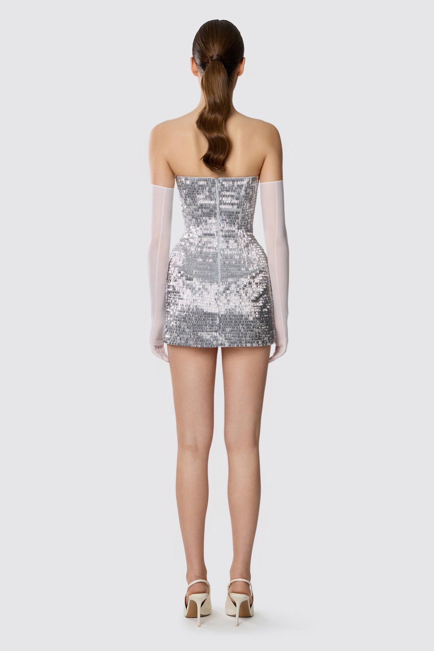 TIA SEQUIN DRESS SILVER M TIA SEQUIN DRESS SILVER M
