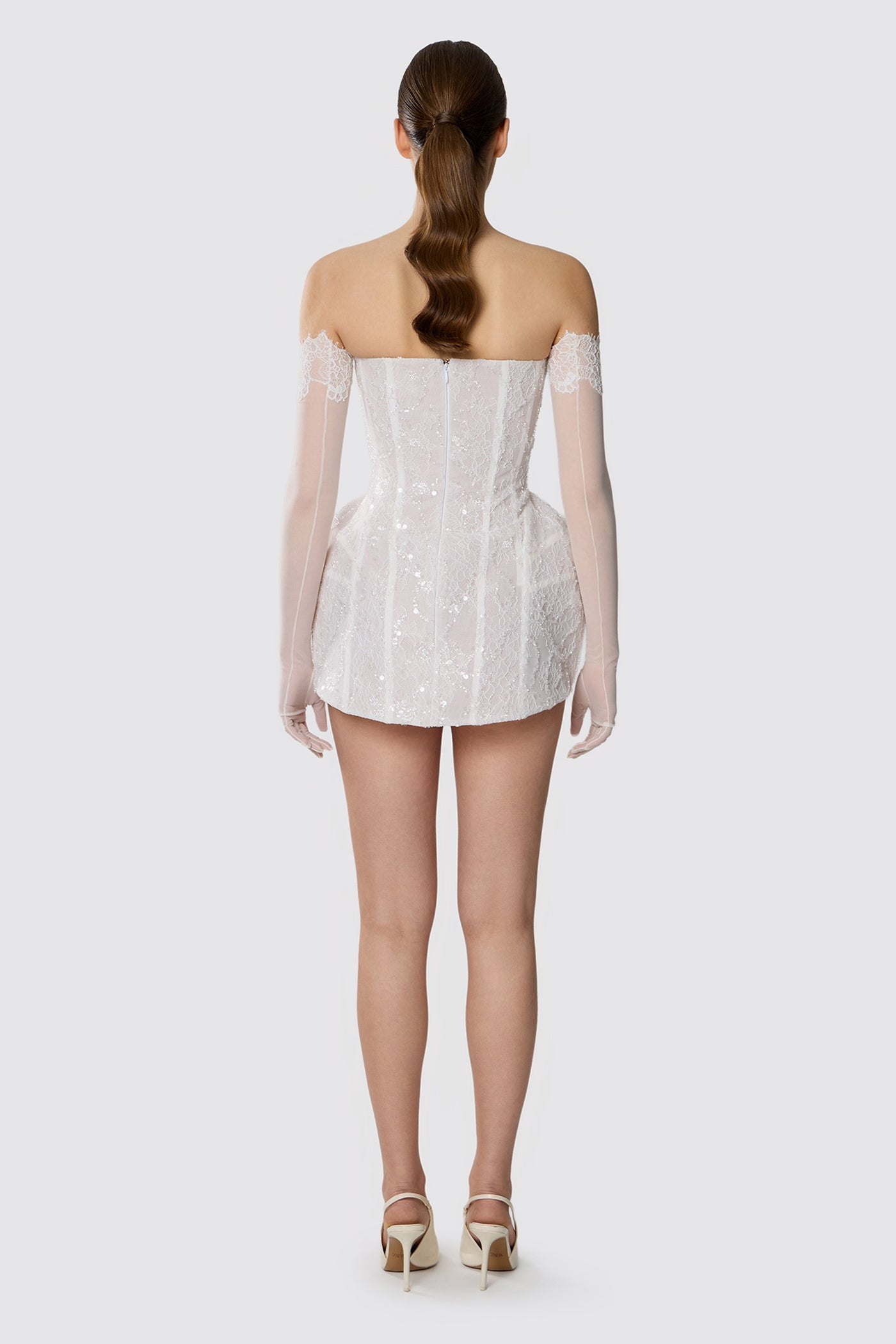 EVA SEQUINED LACE DRESS