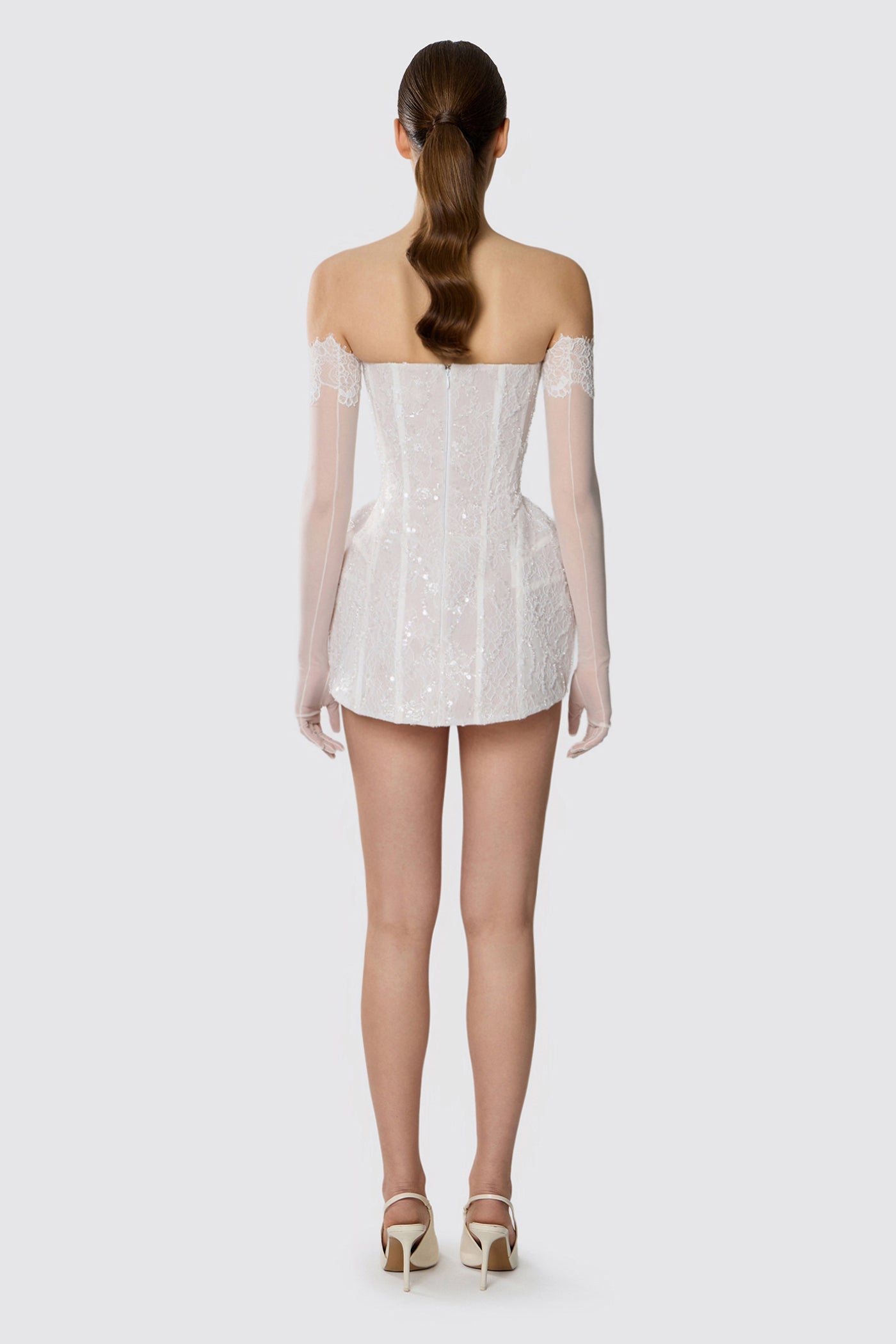 EVA SEQUINED LACE DRESS