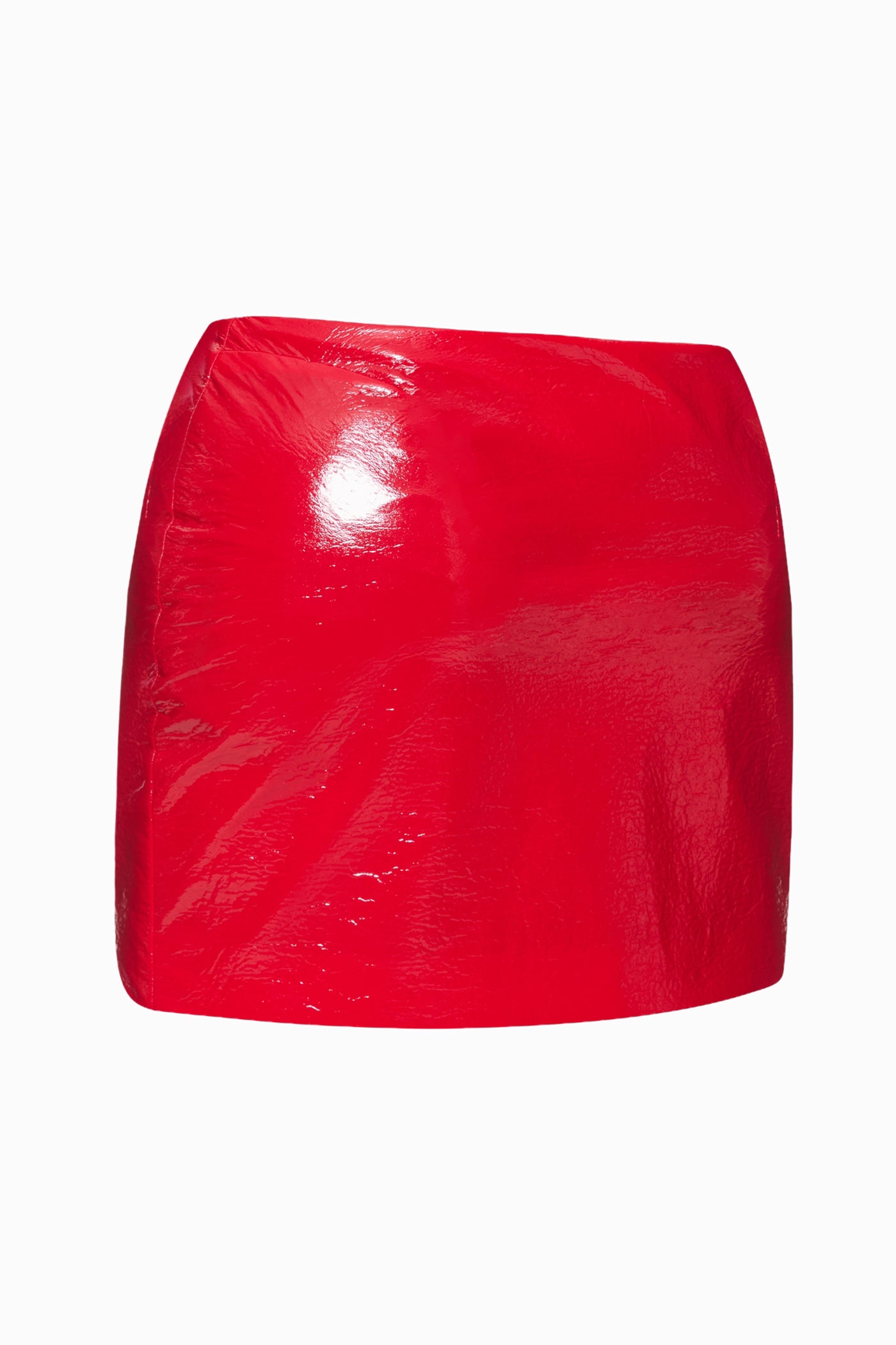 LACQUE MINI SKIRT RED