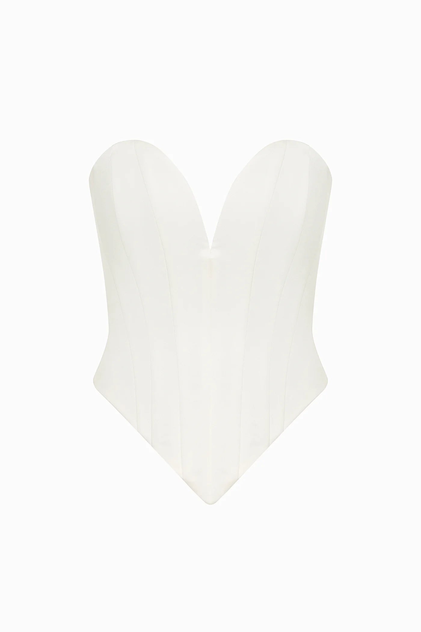 DAVINA SATIN CORSET IN WHITE