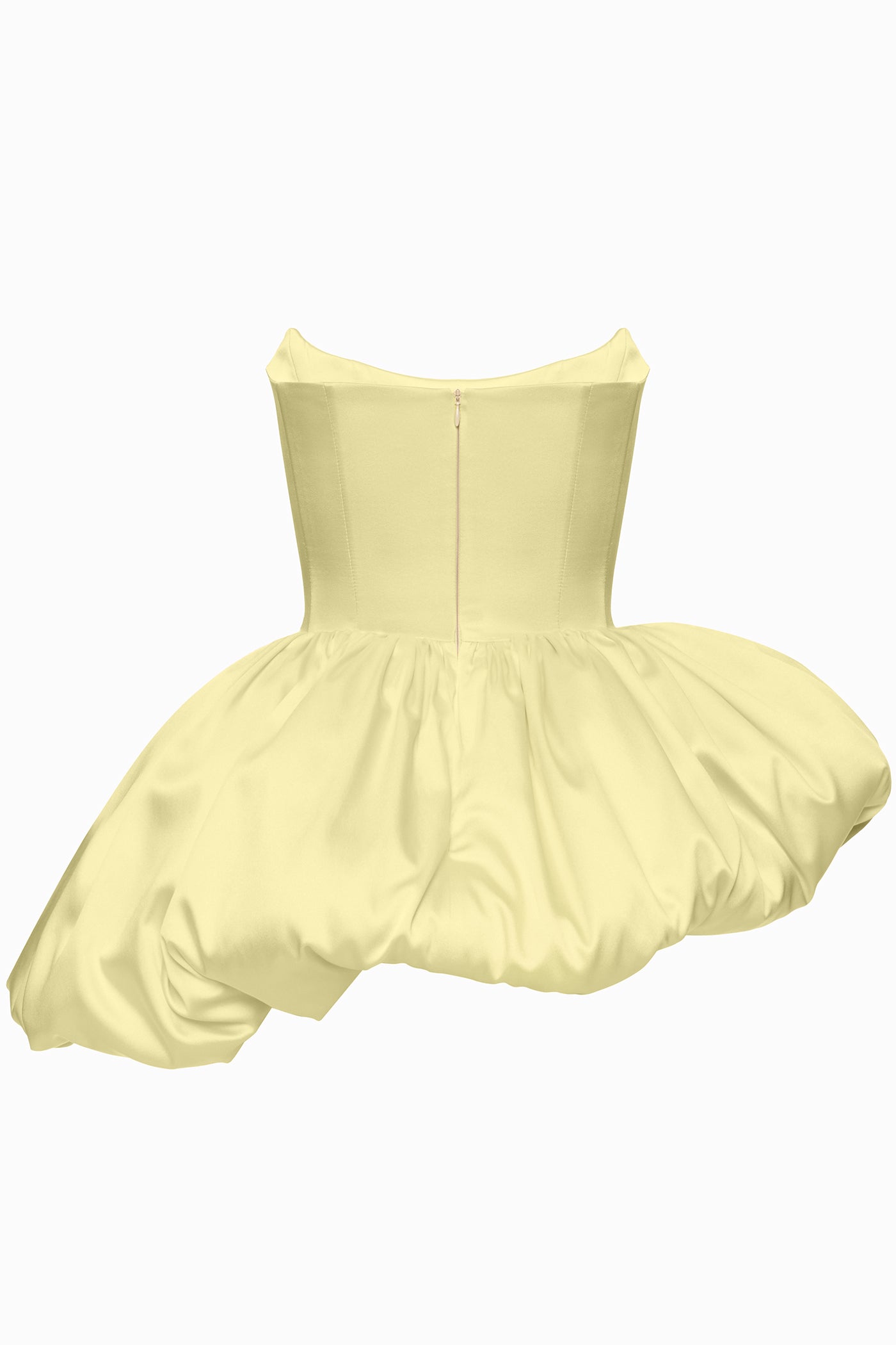 REBECCA TRANSFORMER SILK CORSET TOP-TO-DRESS LEMON