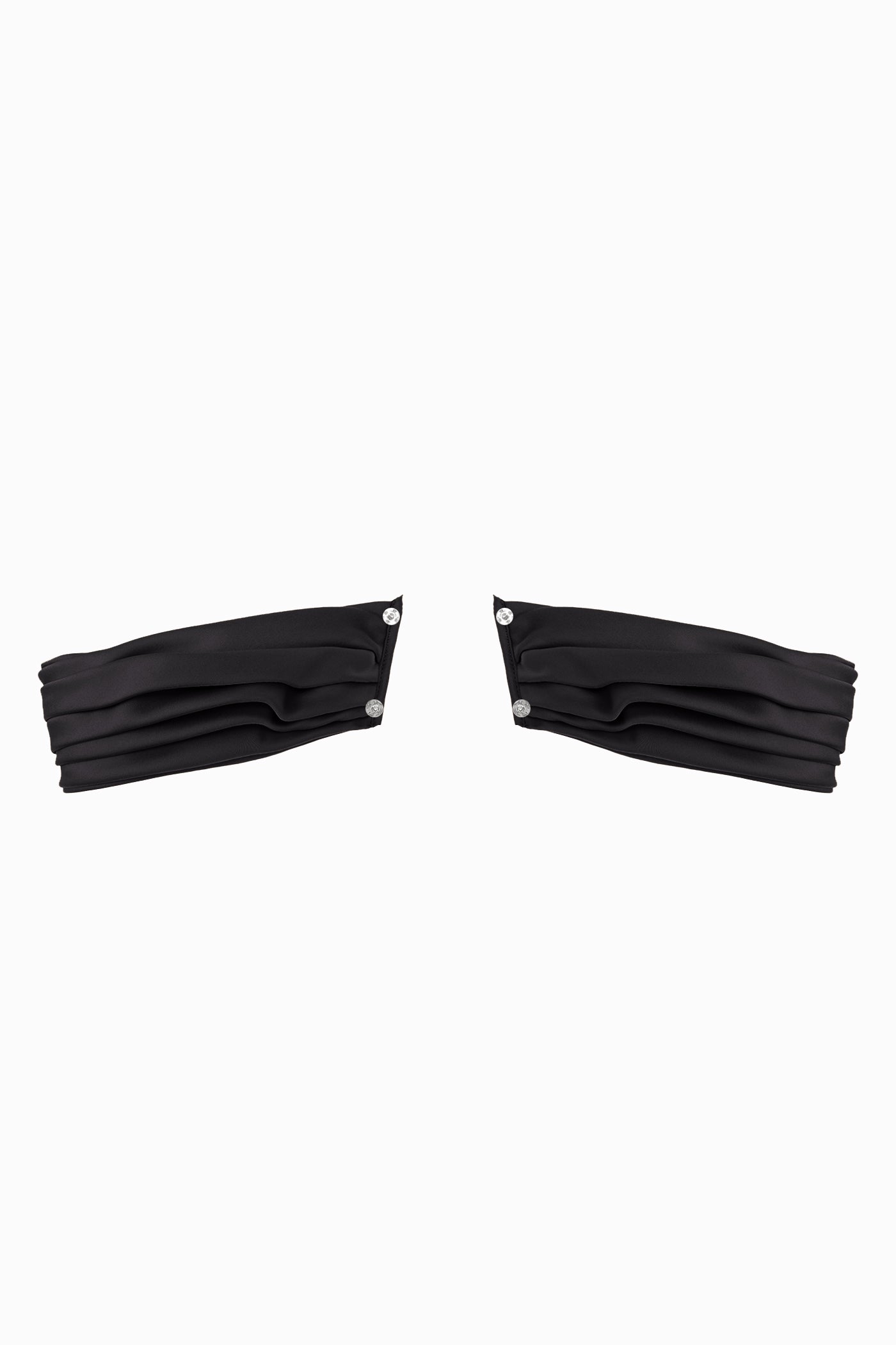 SOFT SATIN REMOVABLE SLEEVES BLACK