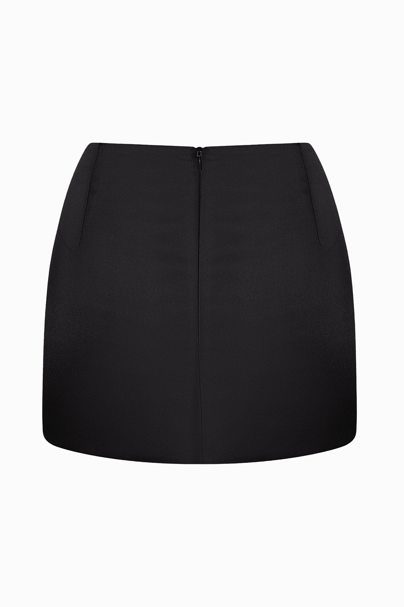 SOFT SATIN SKIRT BLACK
