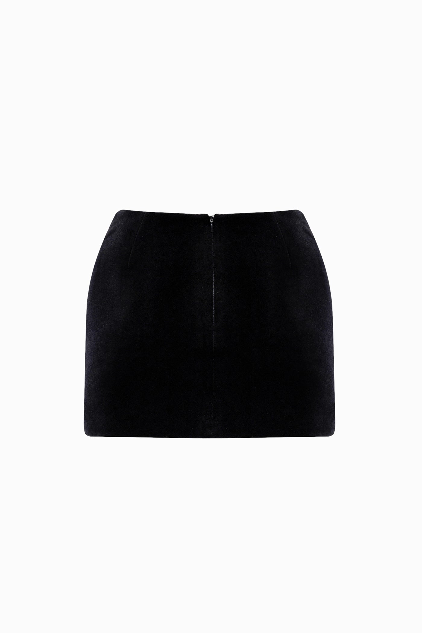 VELVET MINI SKIRT BLACK