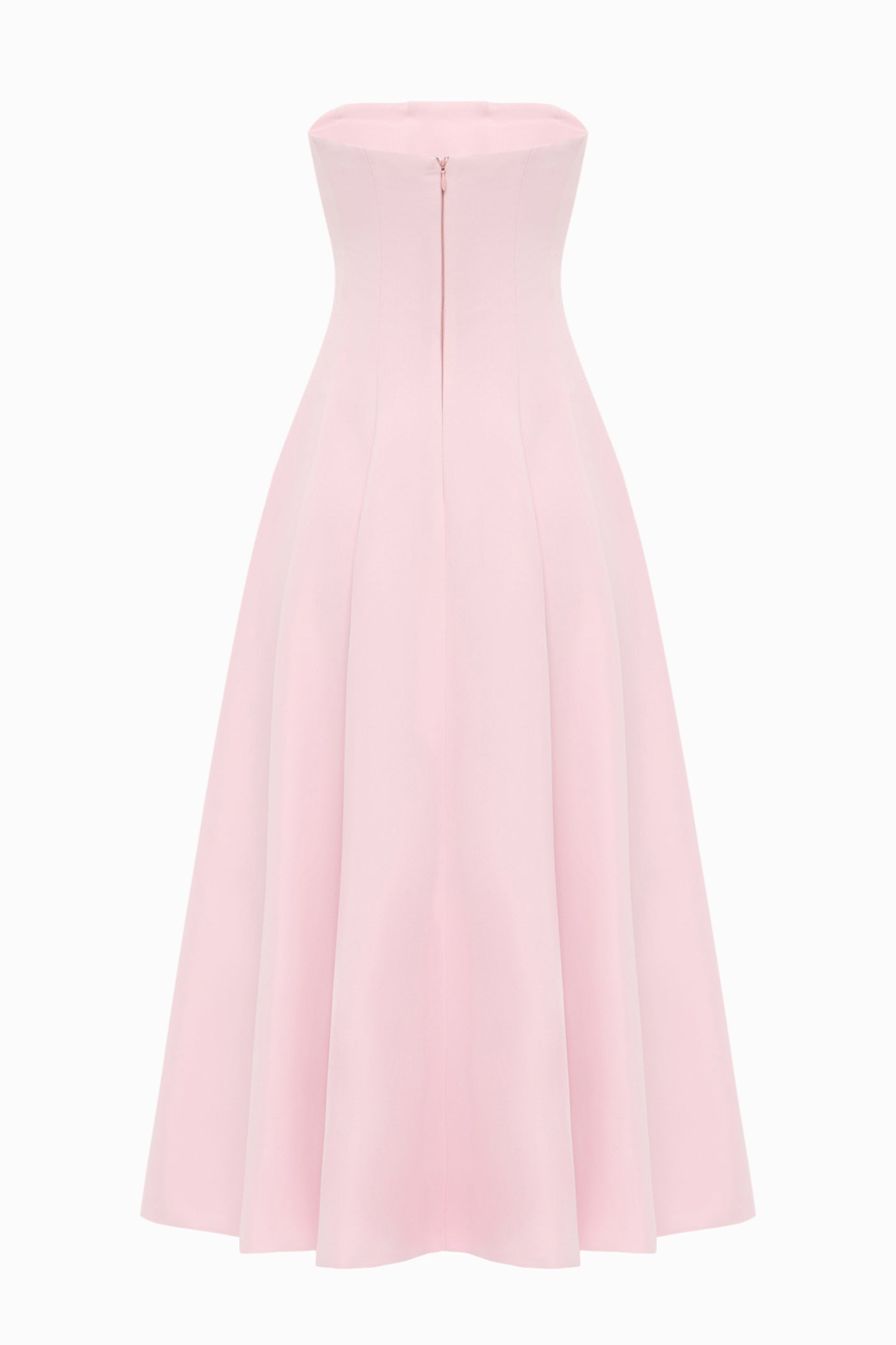CORSET MIDI DRESS WITH POCKETS PINK