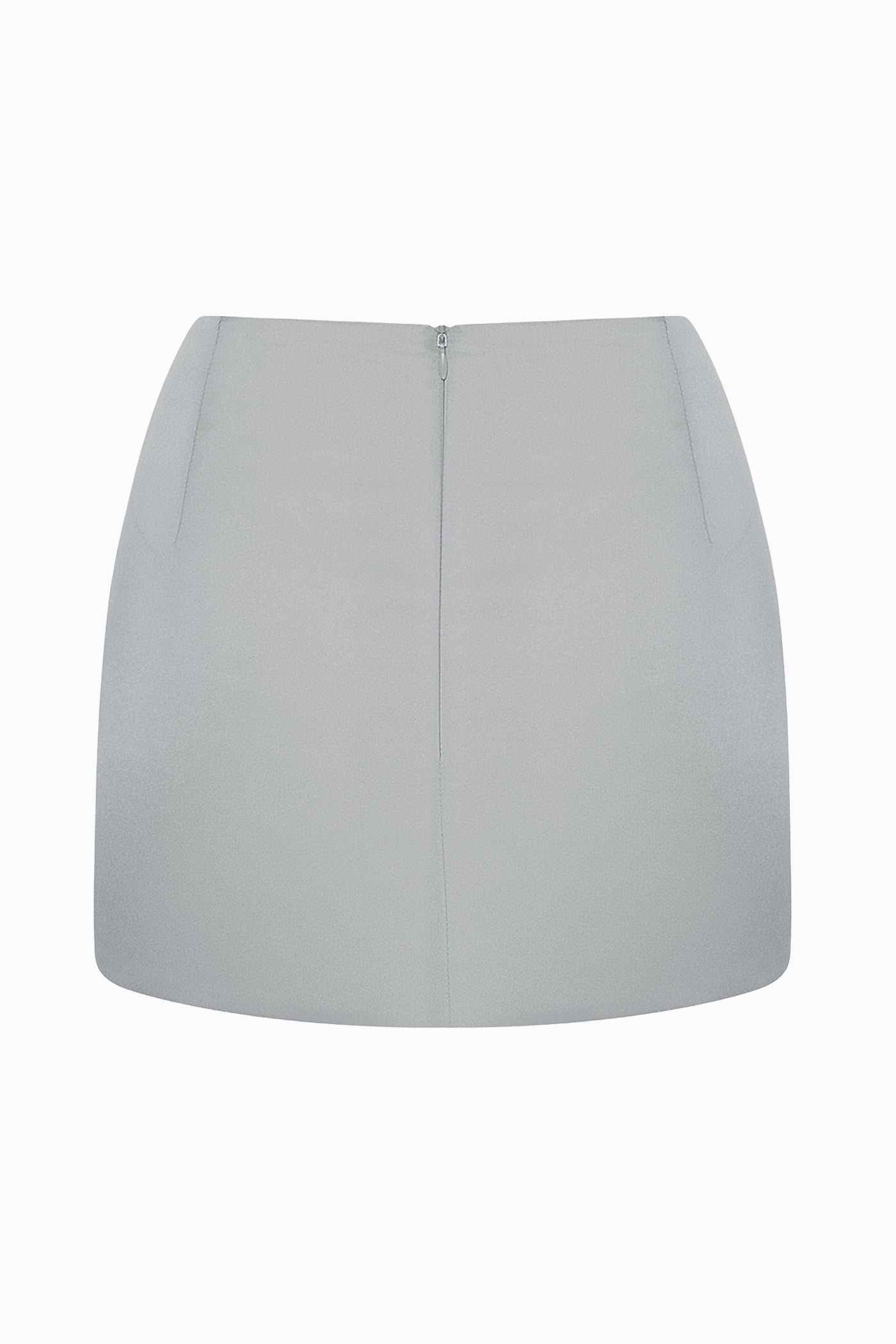 SOFT SATIN SKIRT GRAY