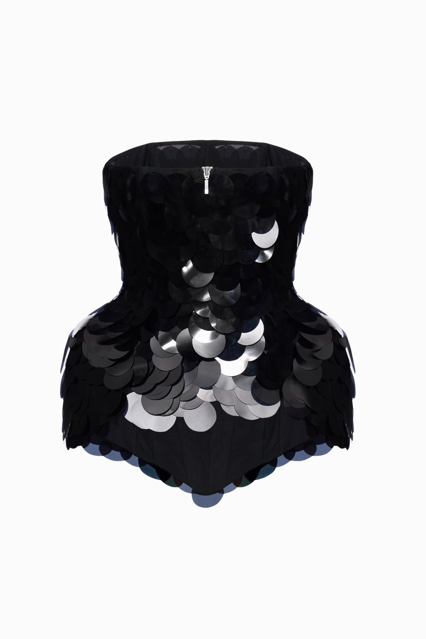 SEQUINED CORSET BLACK