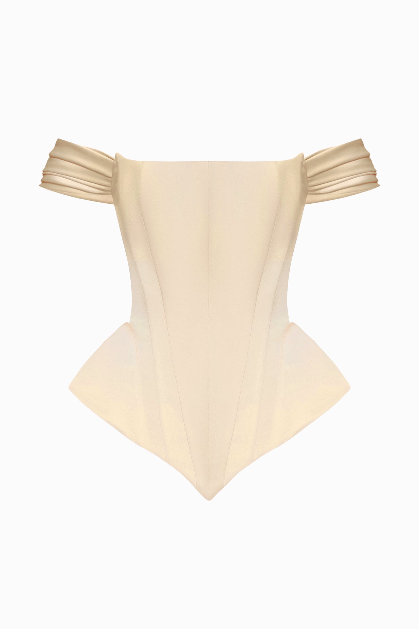 SOFT SATIN REMOVABLE SLEEVES BEIGE