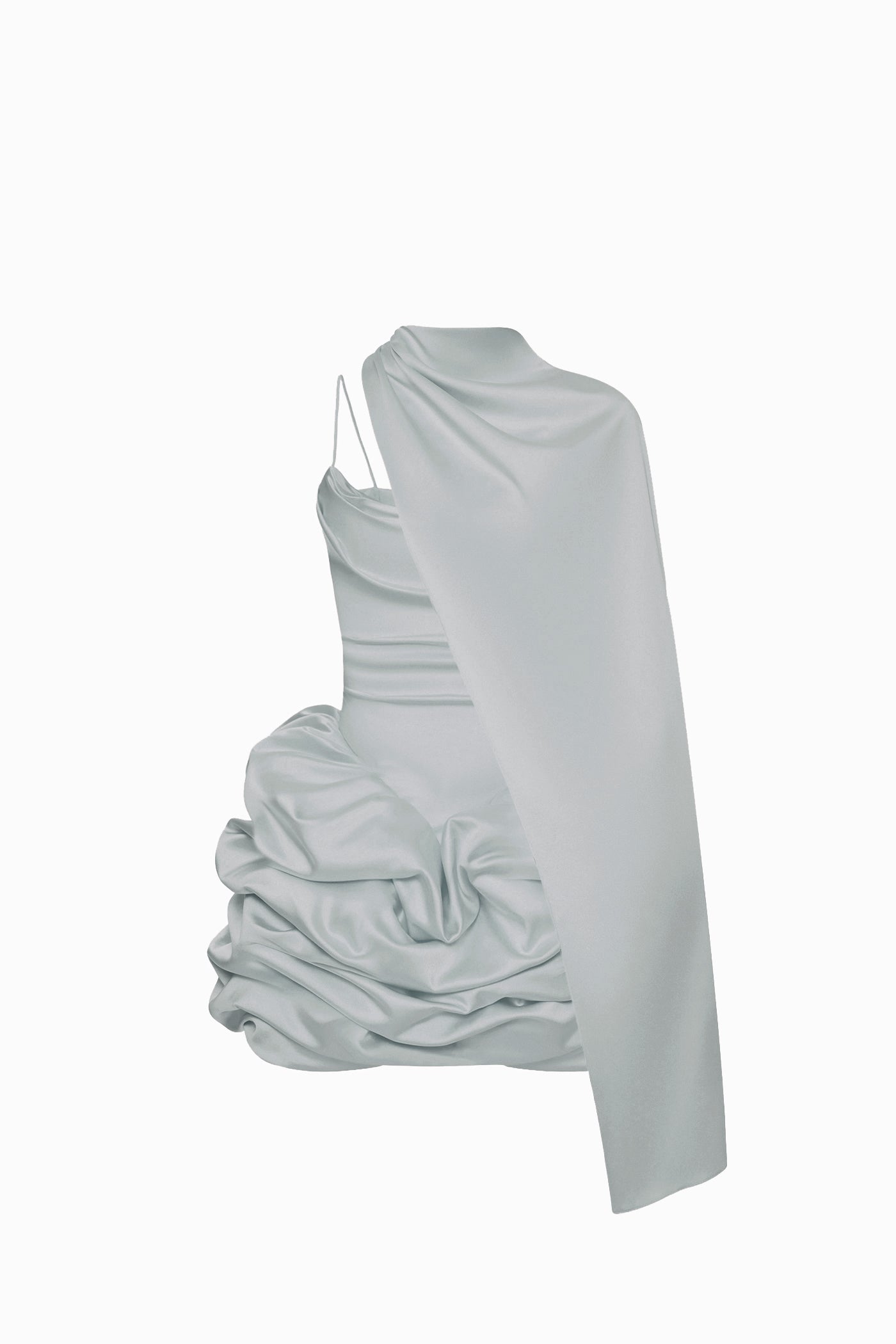 CAPE FOR RARITY DRESS GRAY