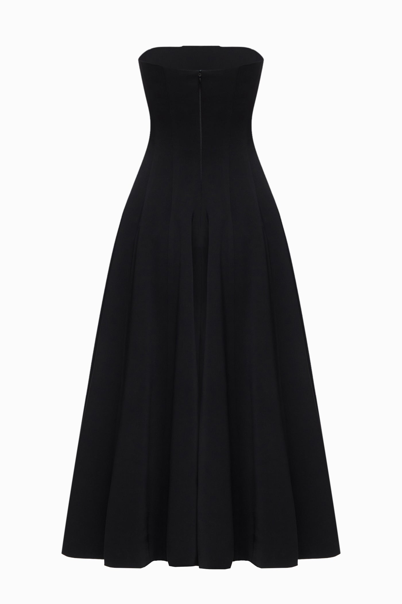 CORSET MIDI DRESS WITH POCKETS Black L
