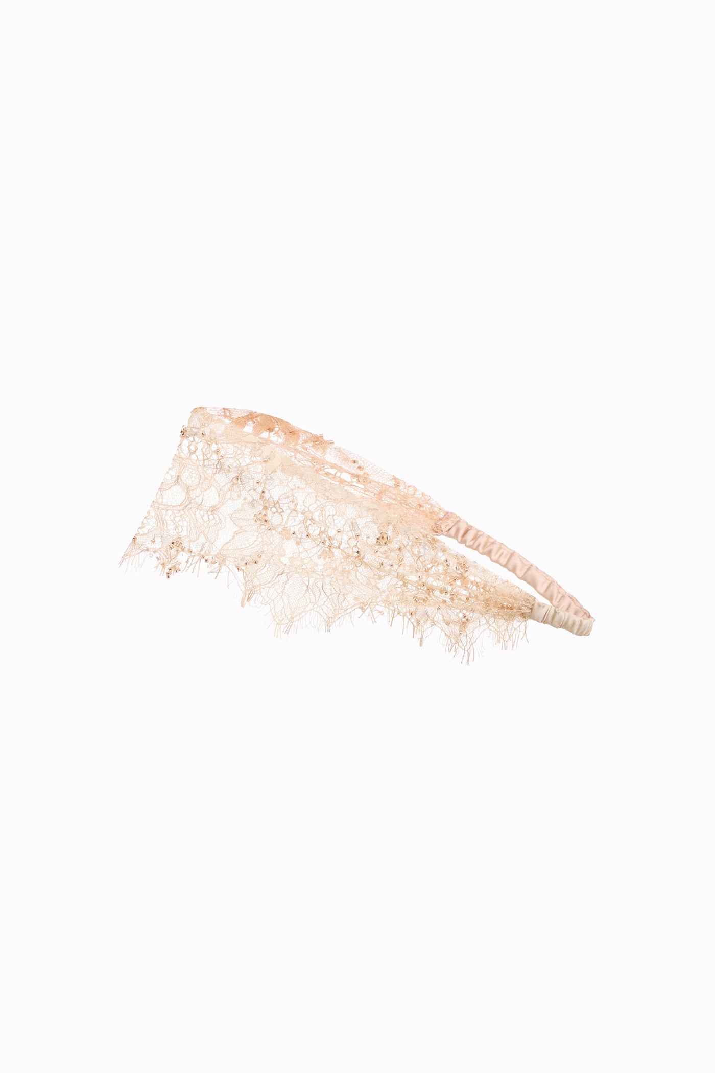 LACE HAT BAND BEIGE