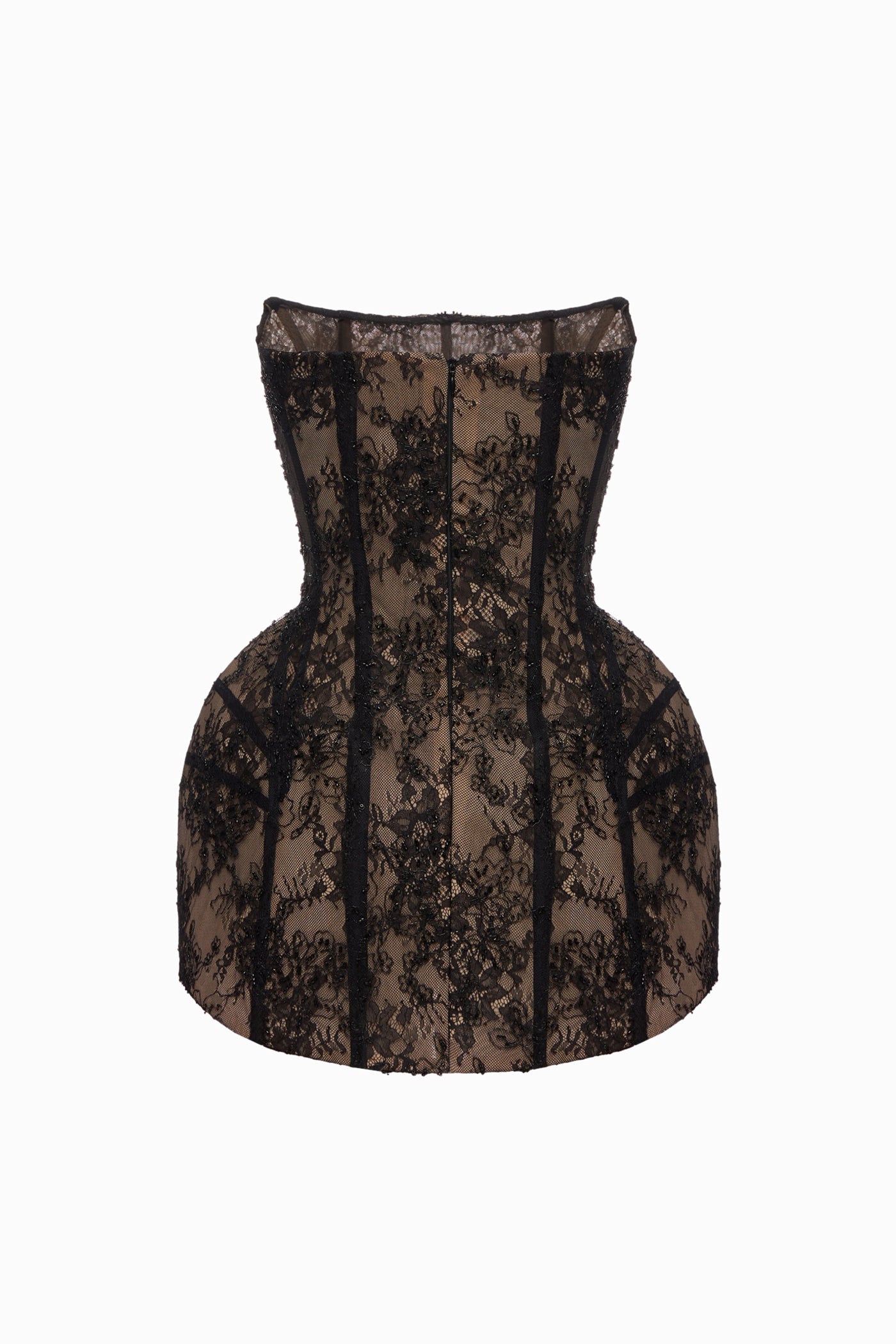 EVA SEQUINED LACE DRESS BLACK