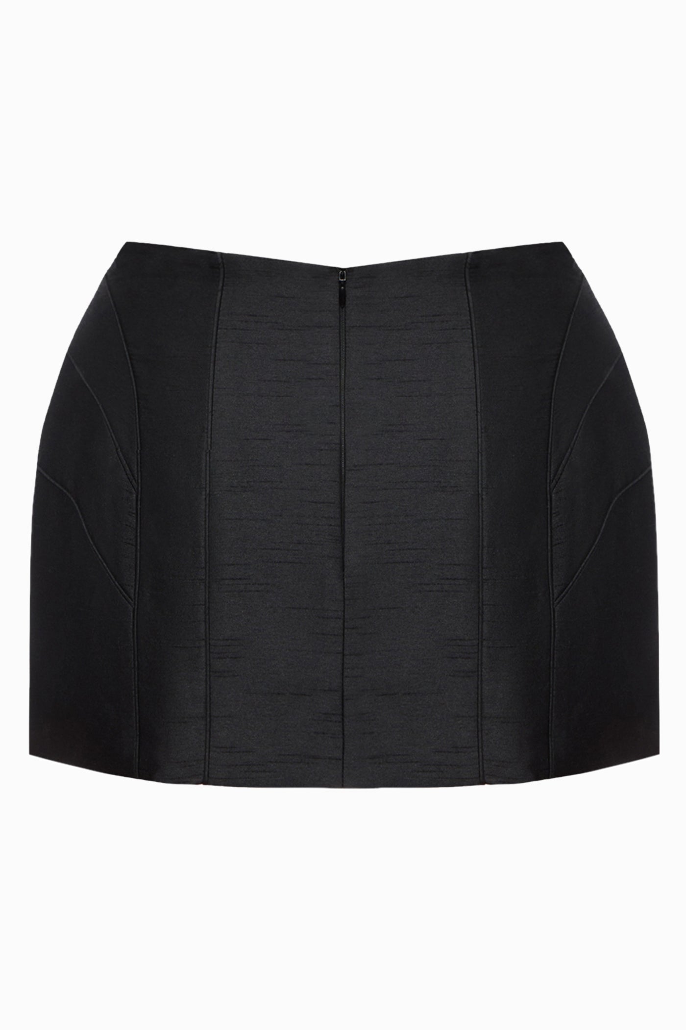 PADDED TAFFETA MINI SKIRT BLACK