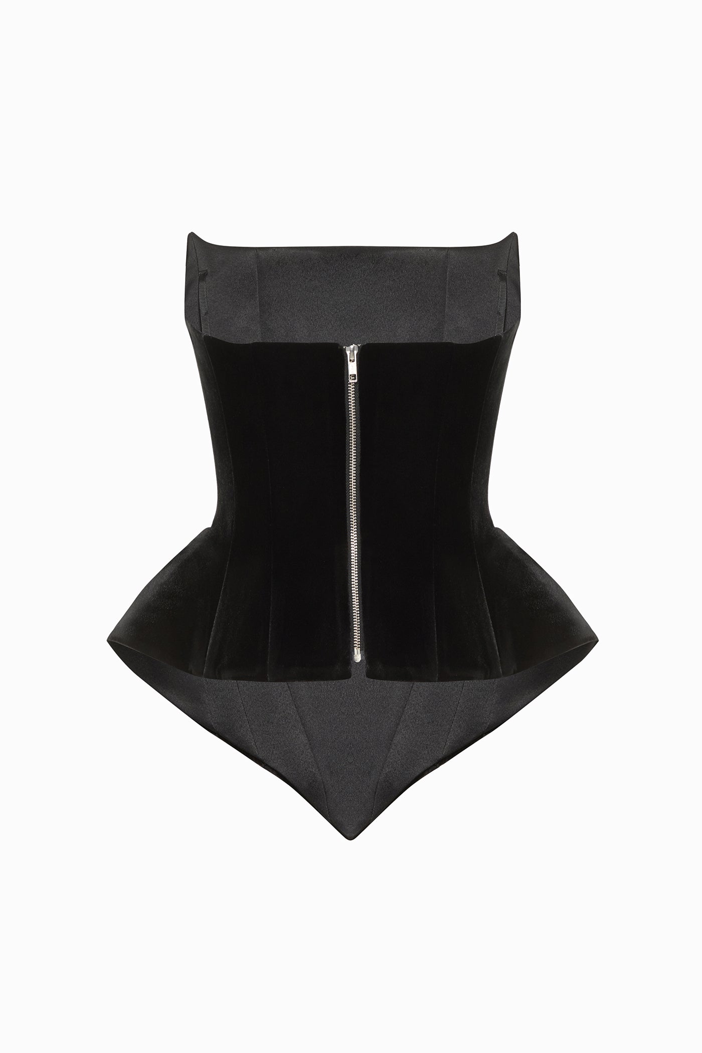 EVA VELVET CORSET IN BLACK
