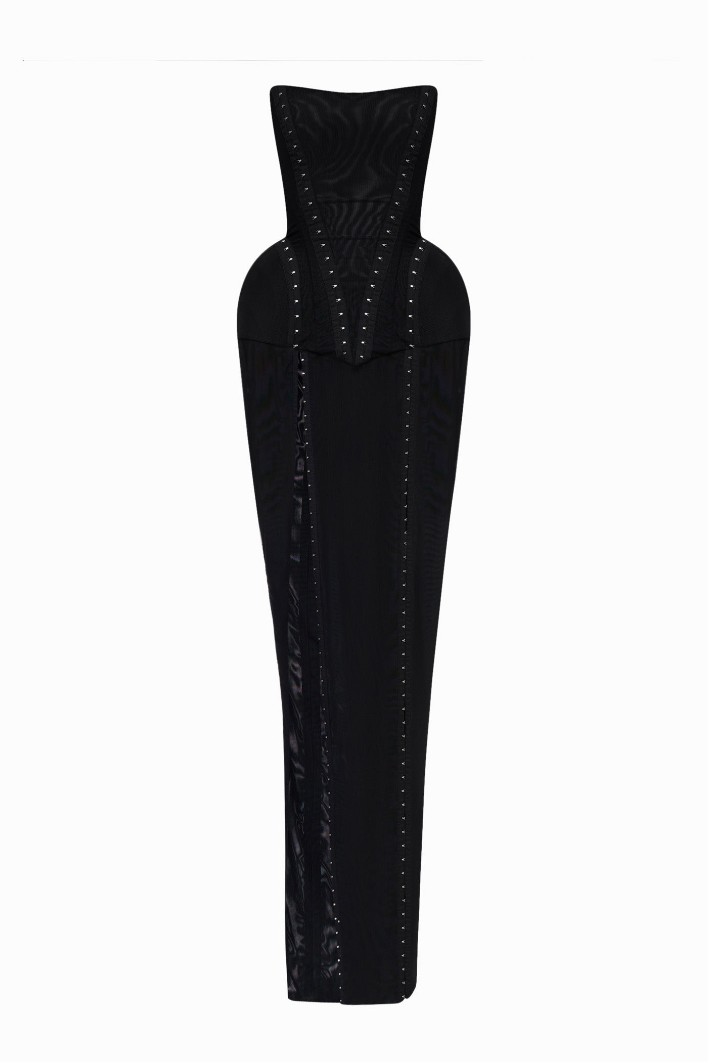 MUNA DRESS WITH HOOKS BLACK