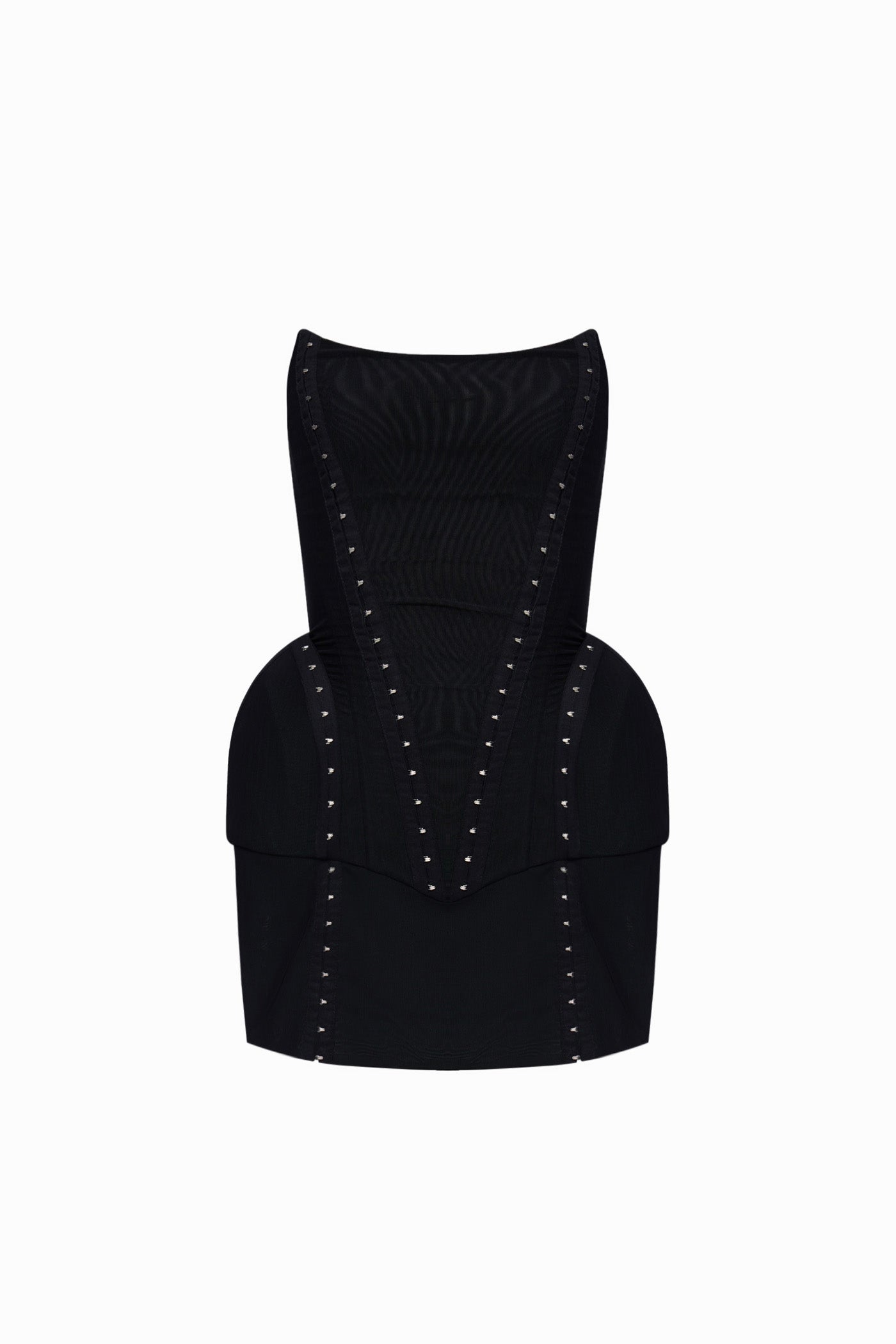 MUNA MINI DRESS WITH HOOKS BLACK