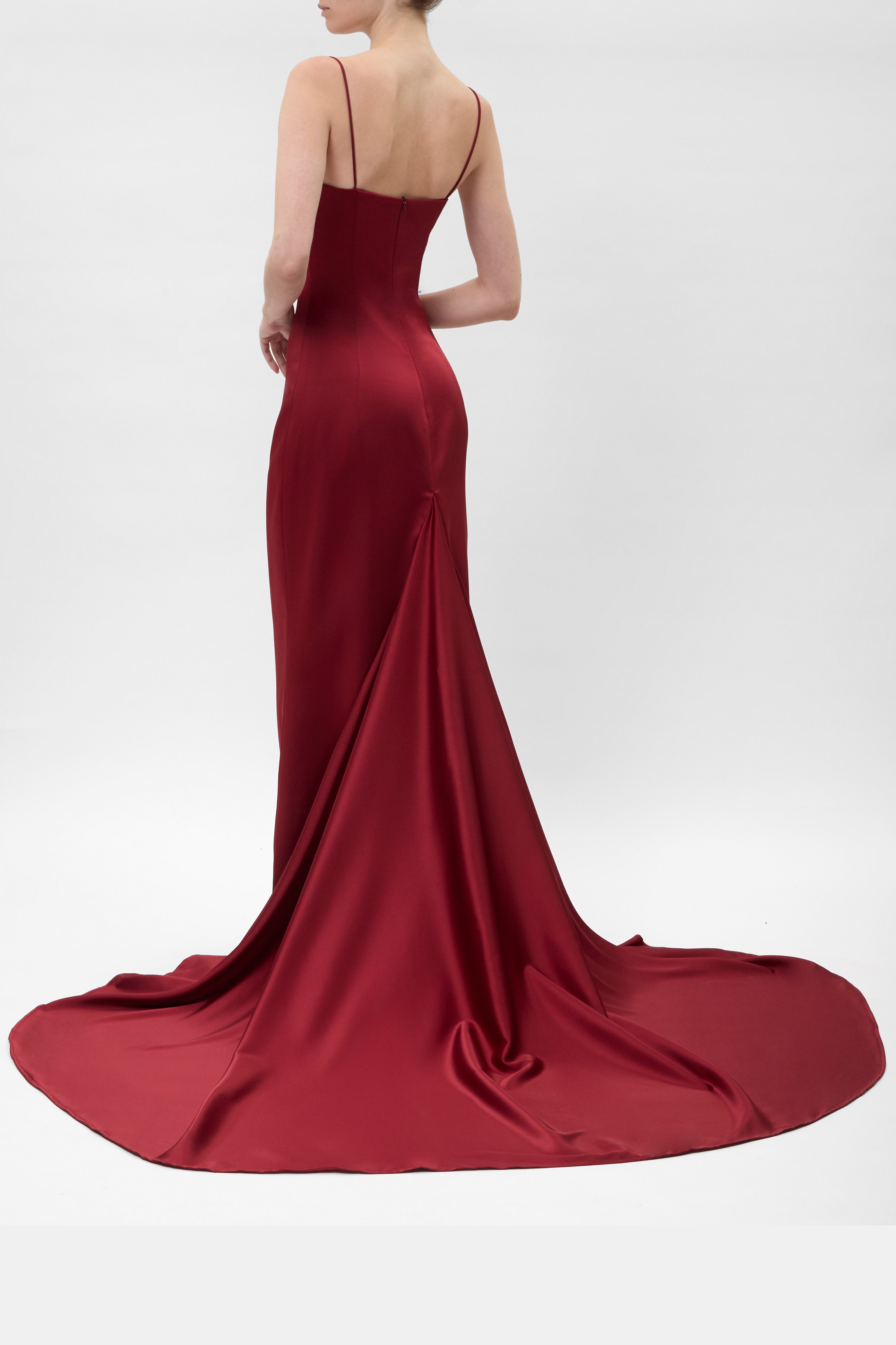 LUNA DRESS BURGUNDY
