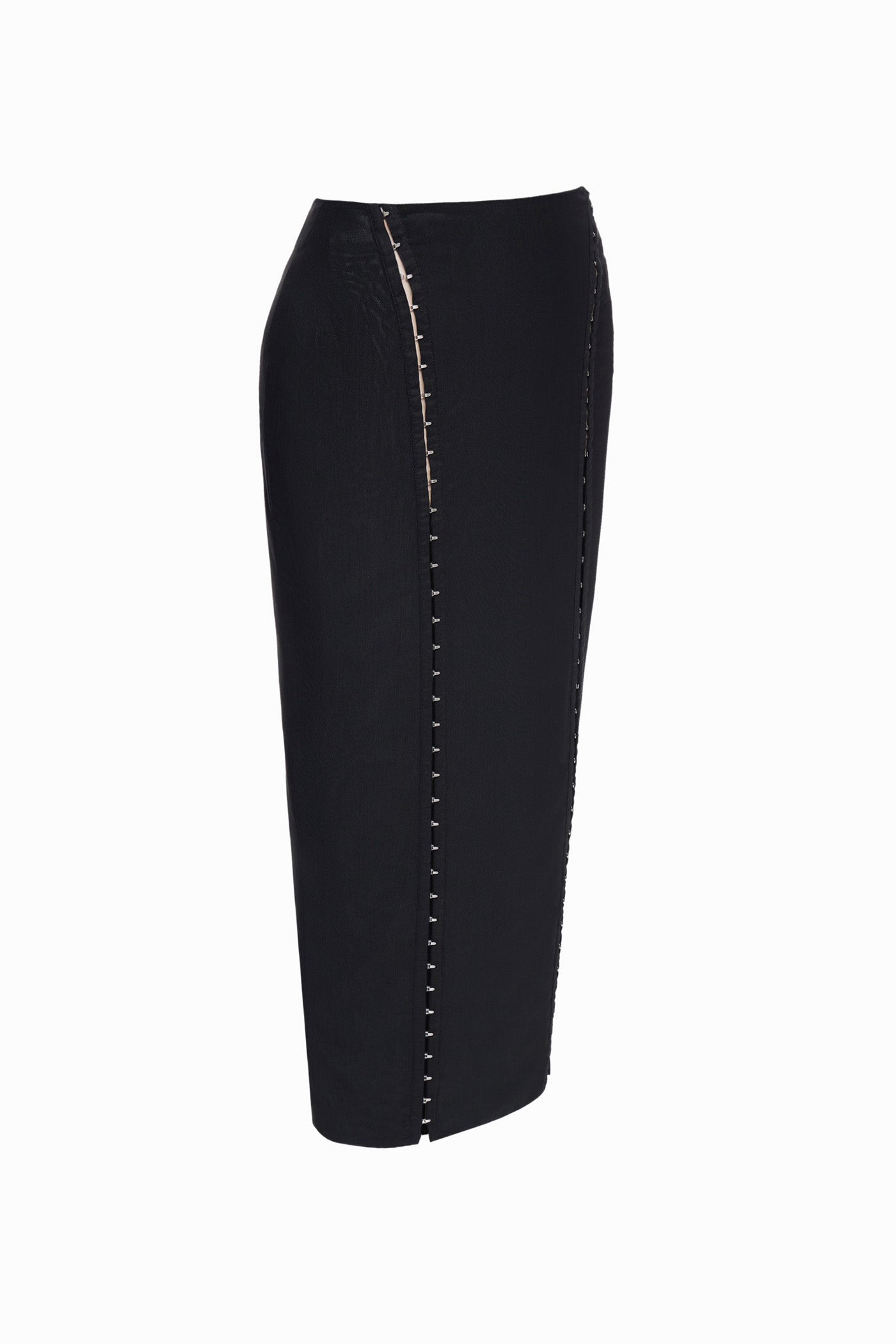 MESH MIDI SKIRT WITH HOOKS