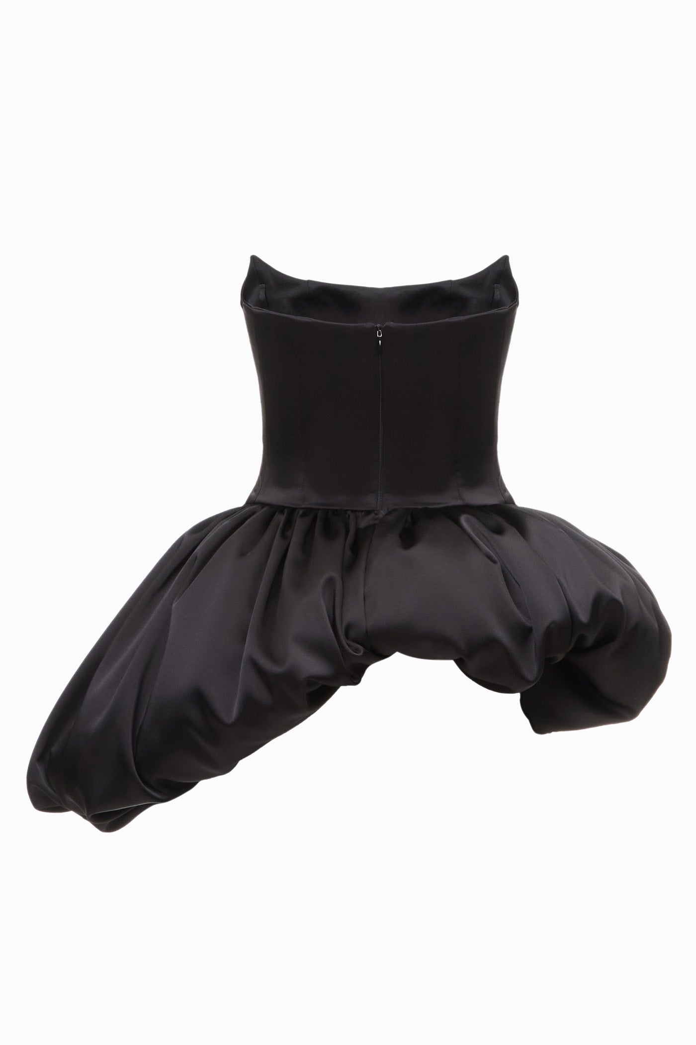 REBECCA TRANSFORMER SILK CORSET TOP-TO-DRESS BLACK