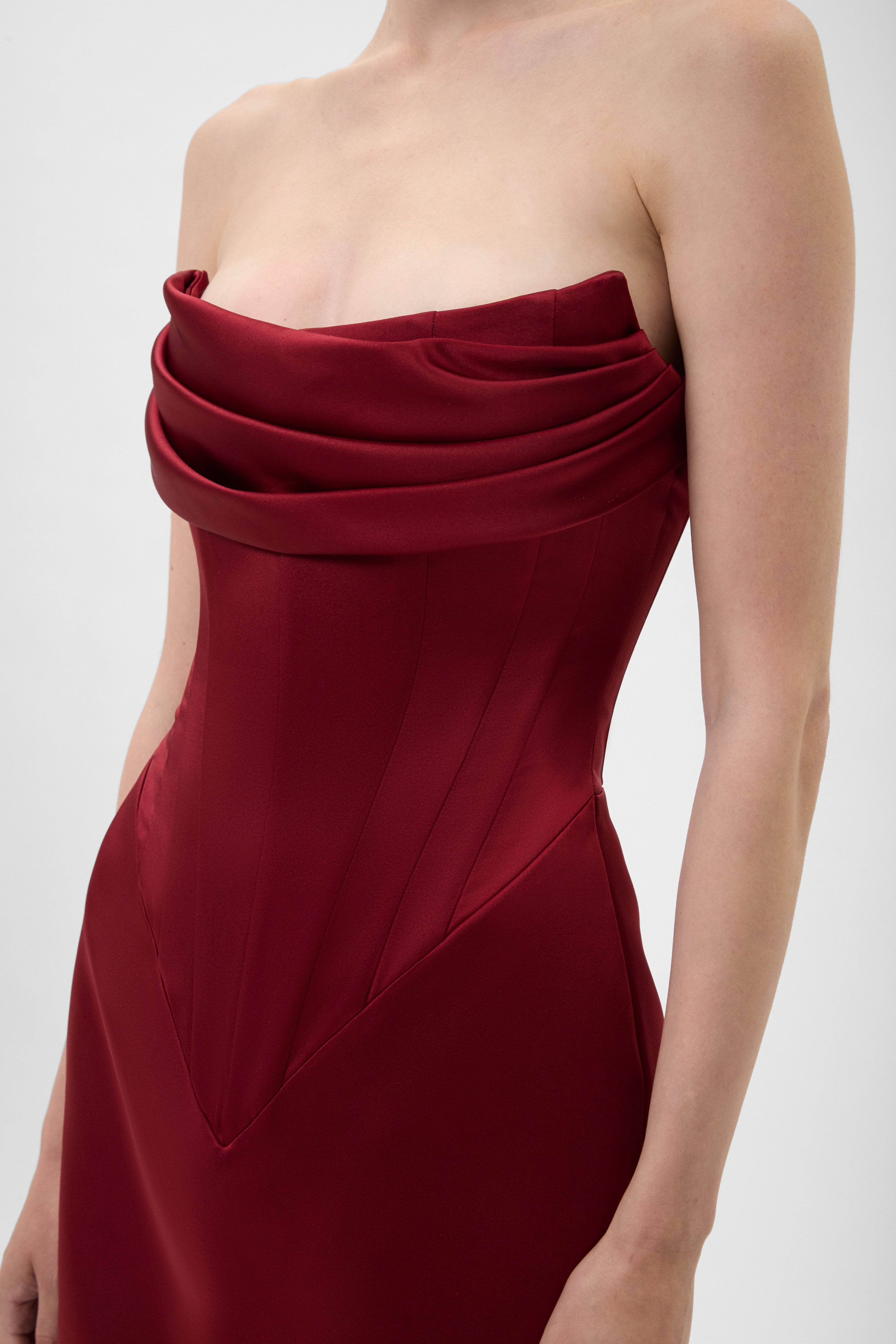 SARA DRESS WITH REMOVABLE SKIRT BURGUNDY