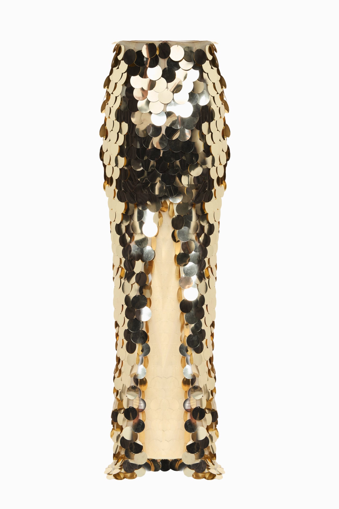 SEQUINED MAXI SKIRT GOLD
