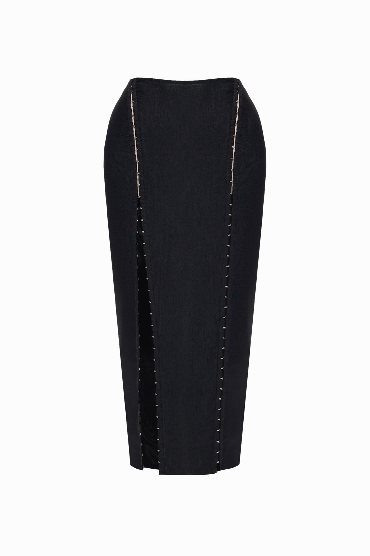 MESH MIDI SKIRT WITH HOOKS
