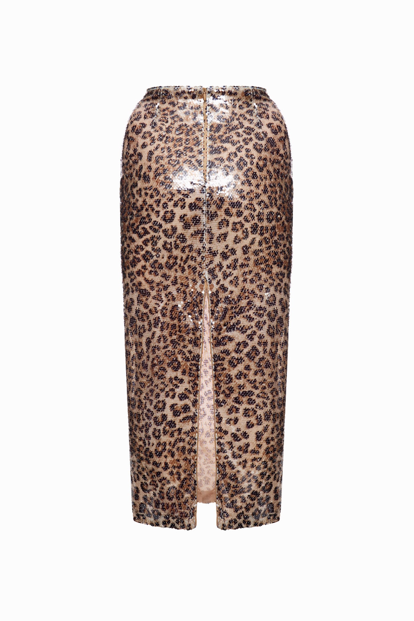 SEQUIN MIDI SKIRT LEO