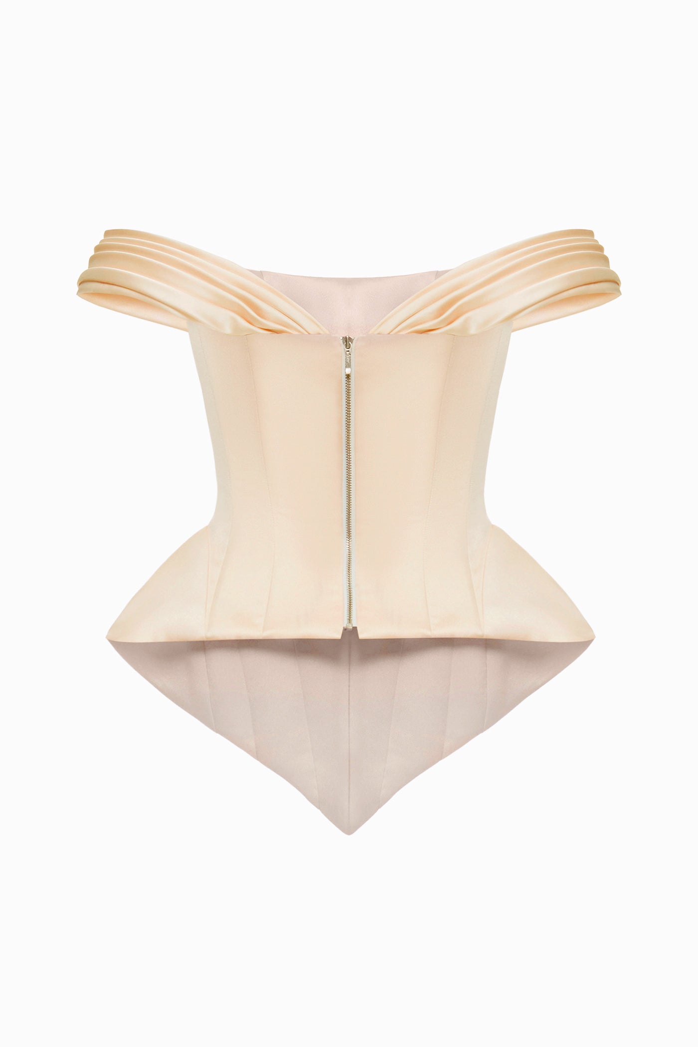 SOFT SATIN REMOVABLE SLEEVES BEIGE