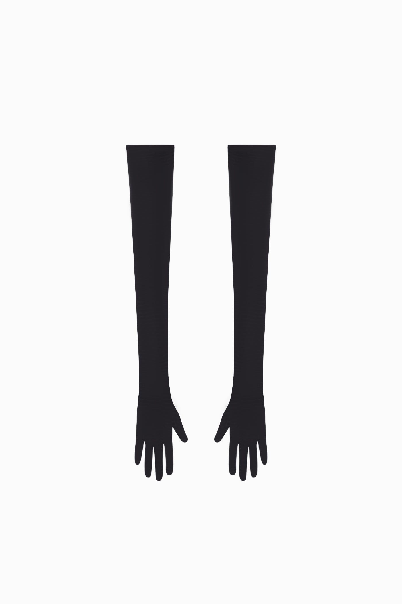 LONG STRETCH GLOVES IN BLACK