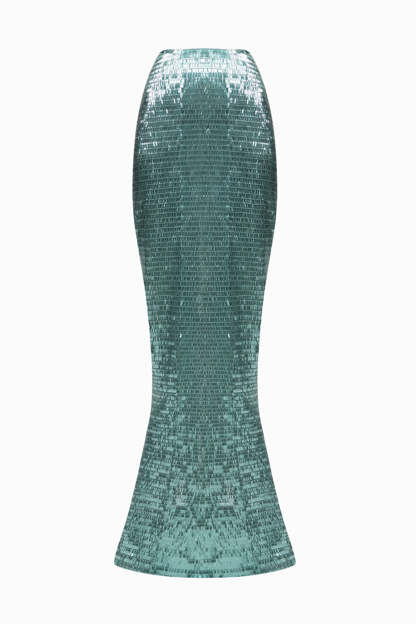 SEQUIN MAXI SKIRT MISTY TEAL