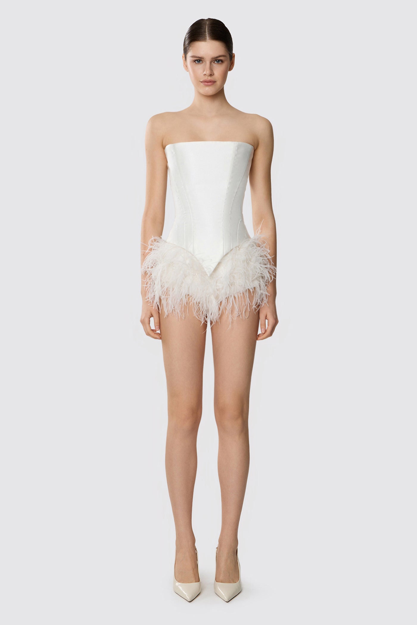SATIN CORSET WITH ANGLE