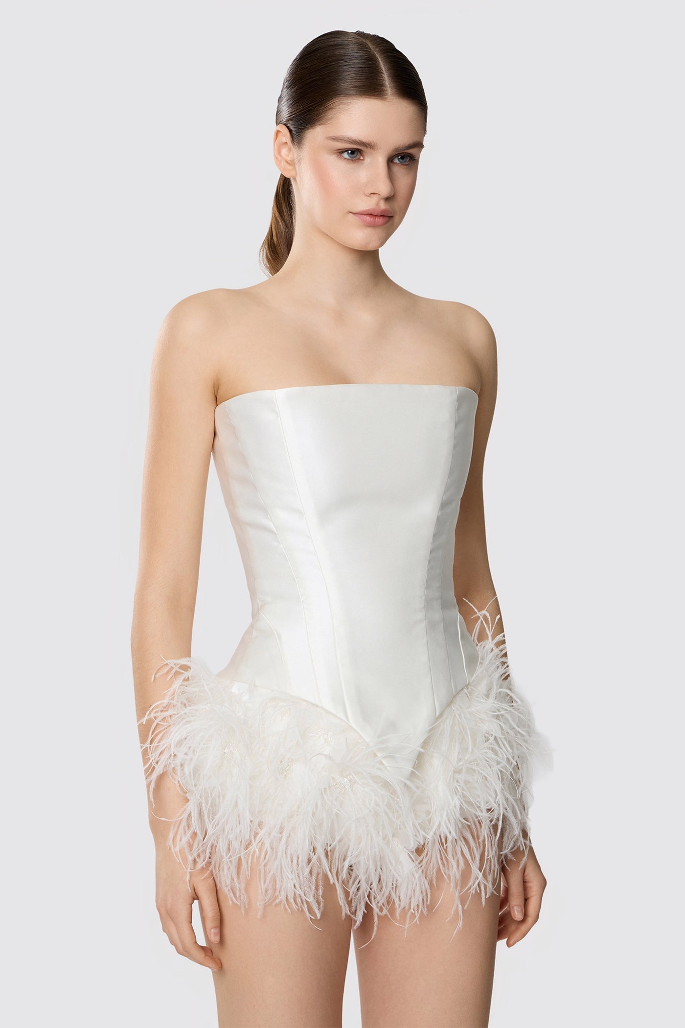 SATIN CORSET WITH ANGLE