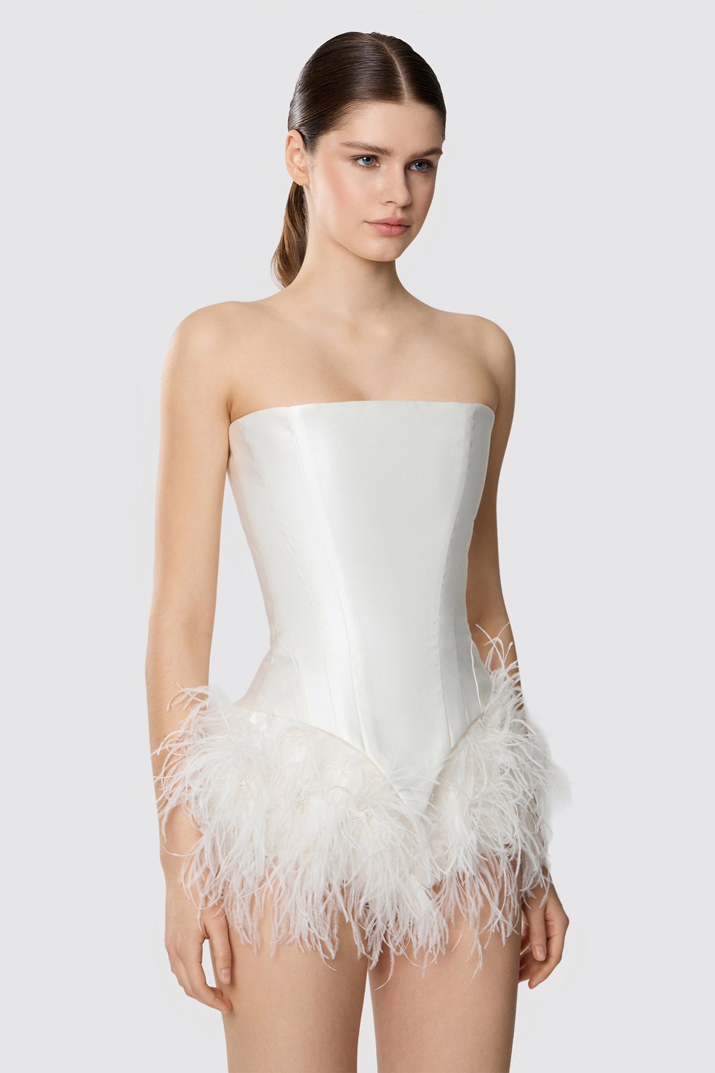 SATIN CORSET WITH ANGLE