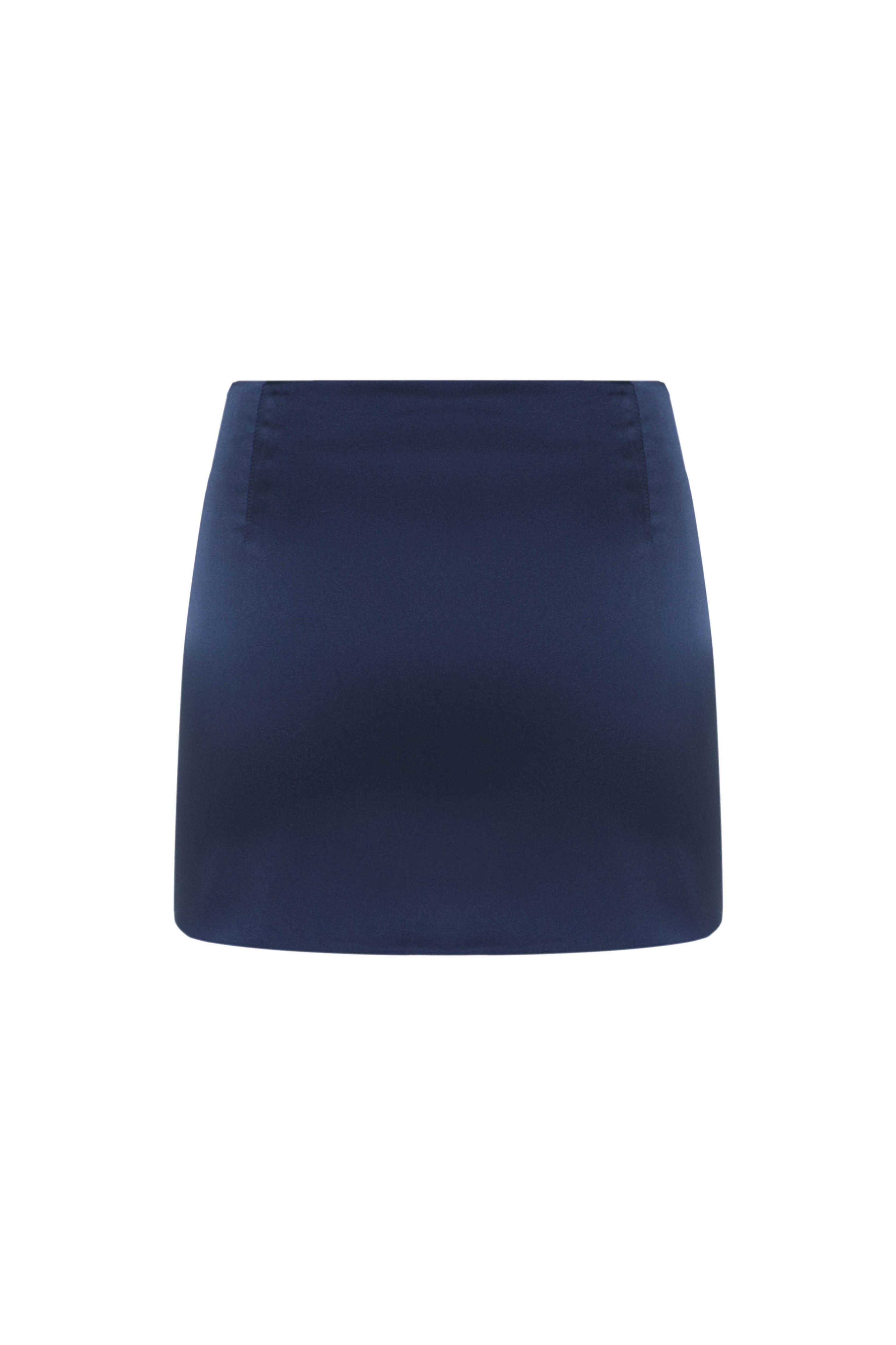 SKIRT WRINKLE NAVY-BLUE