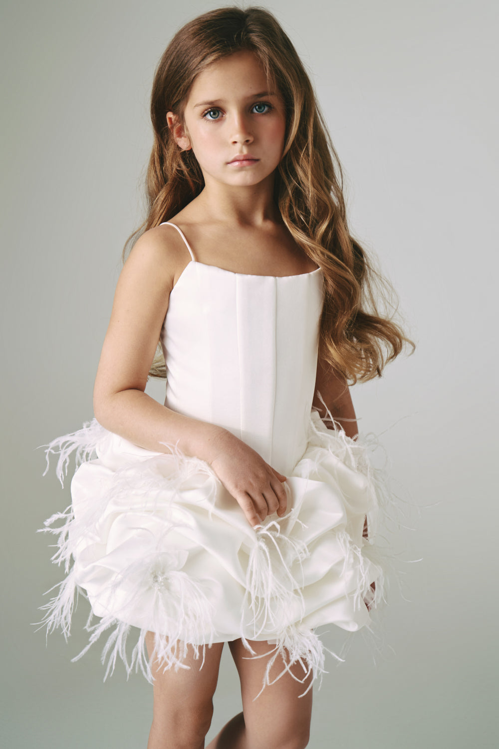 MISS LUCKY DRESS WITH FEATHERS