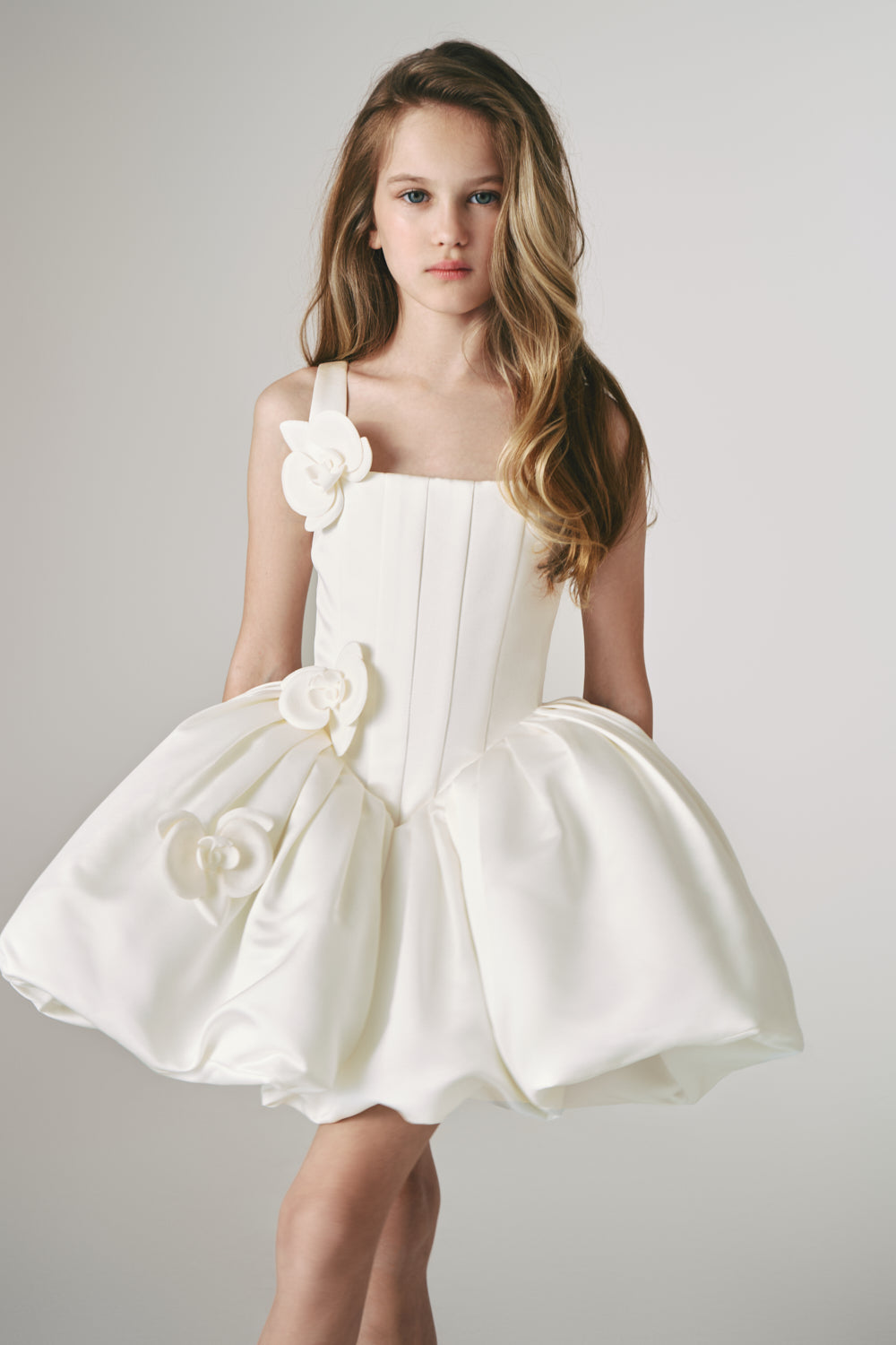 MISS LOLI TRANSFORMER DRESS WITH ORCHIDS