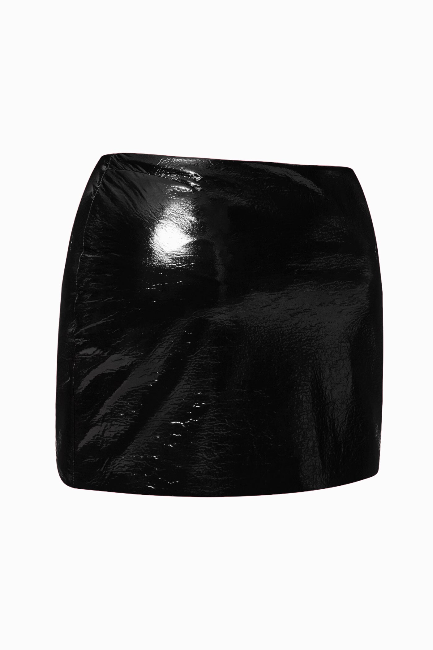 LACQUE MINI SKIRT BLACK