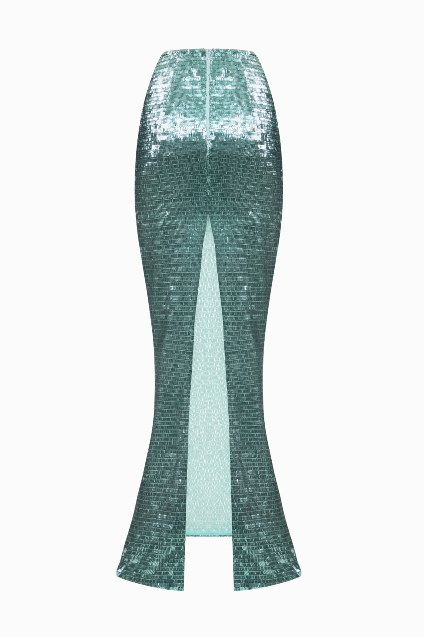 SEQUIN MAXI SKIRT MISTY TEAL