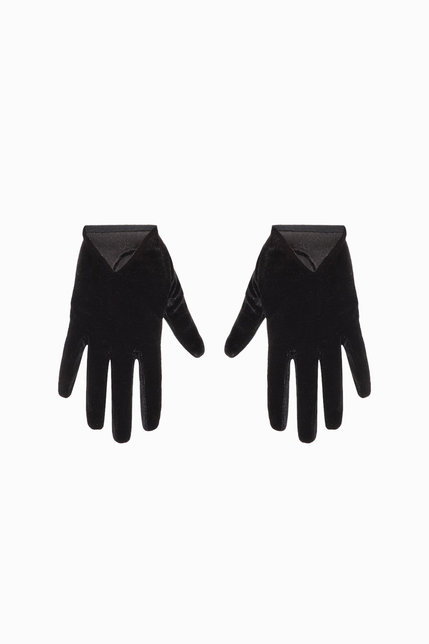 SHORT VELVET GLOVES IN BLACK