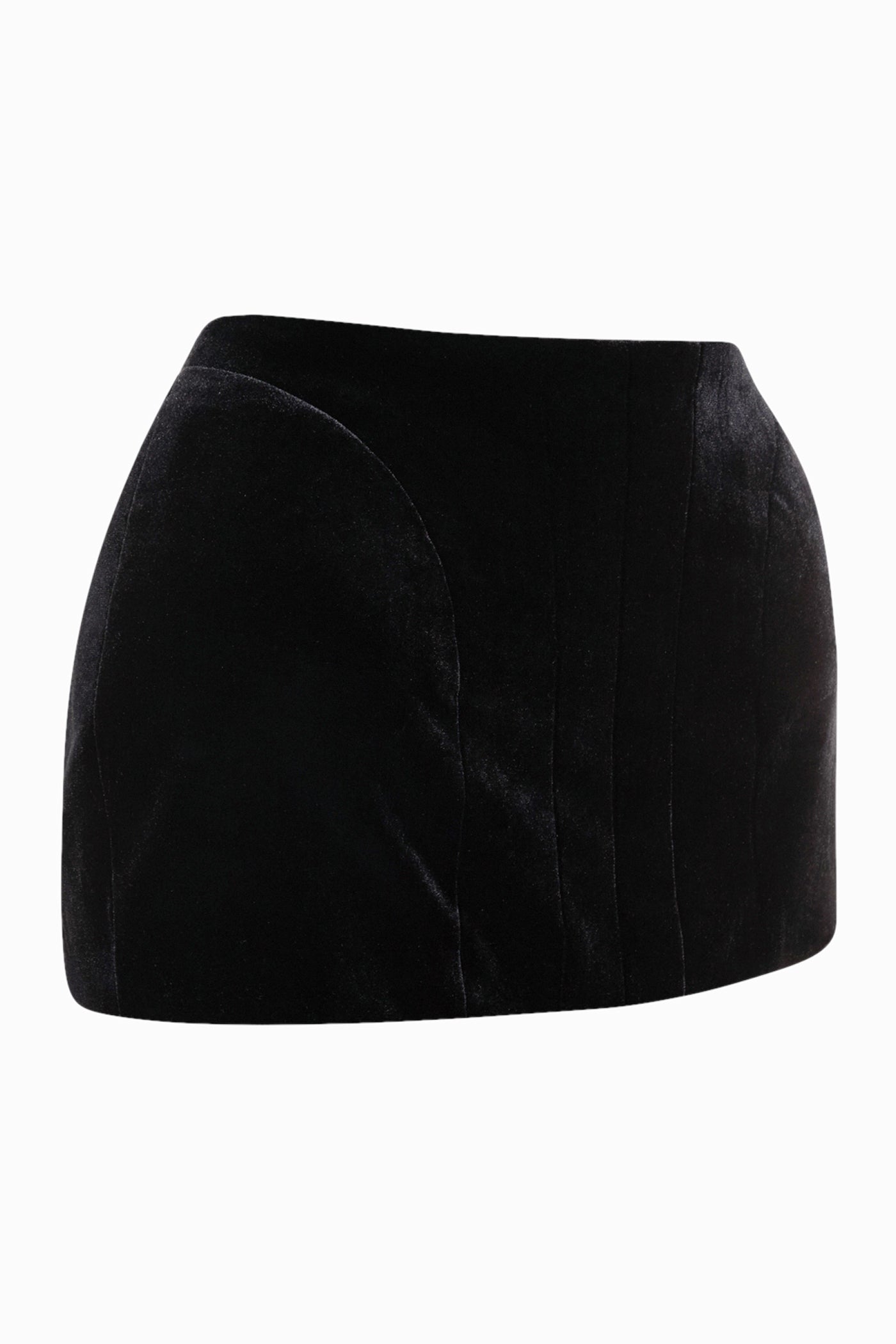 PADDED VELVET SKIRT