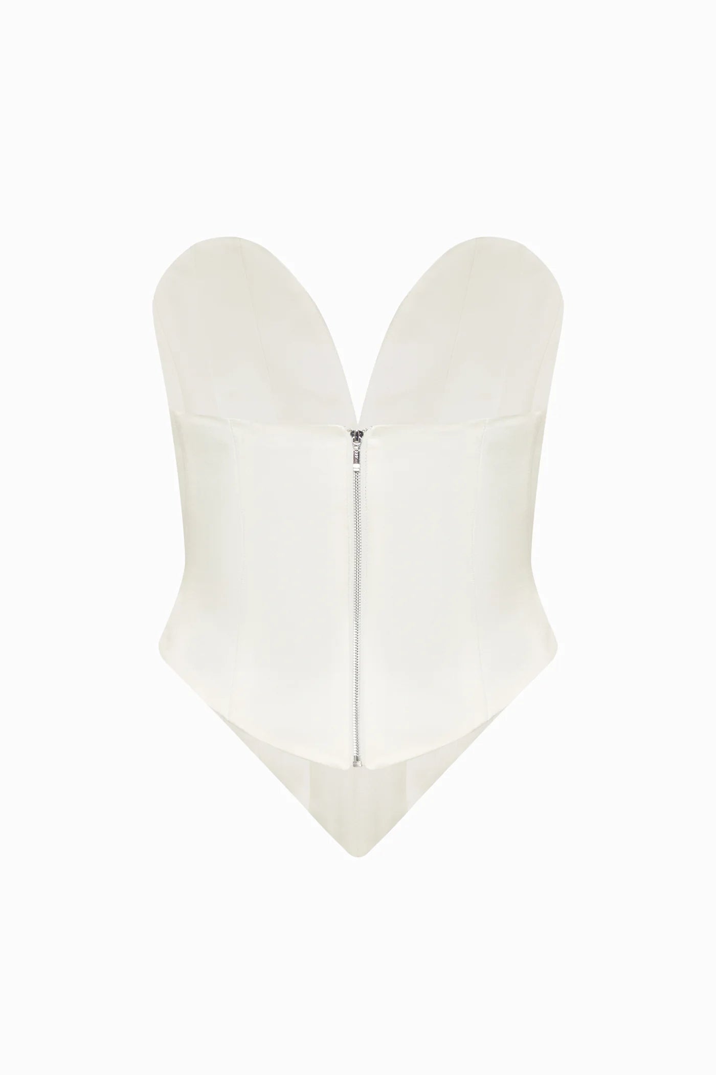 DAVINA SATIN CORSET IN WHITE