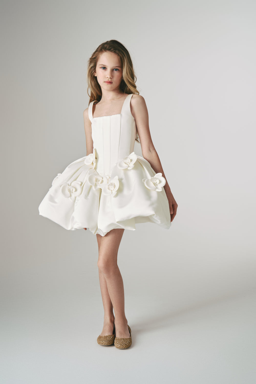 MISS LOLI TRANSFORMER DRESS WITH ORCHIDS