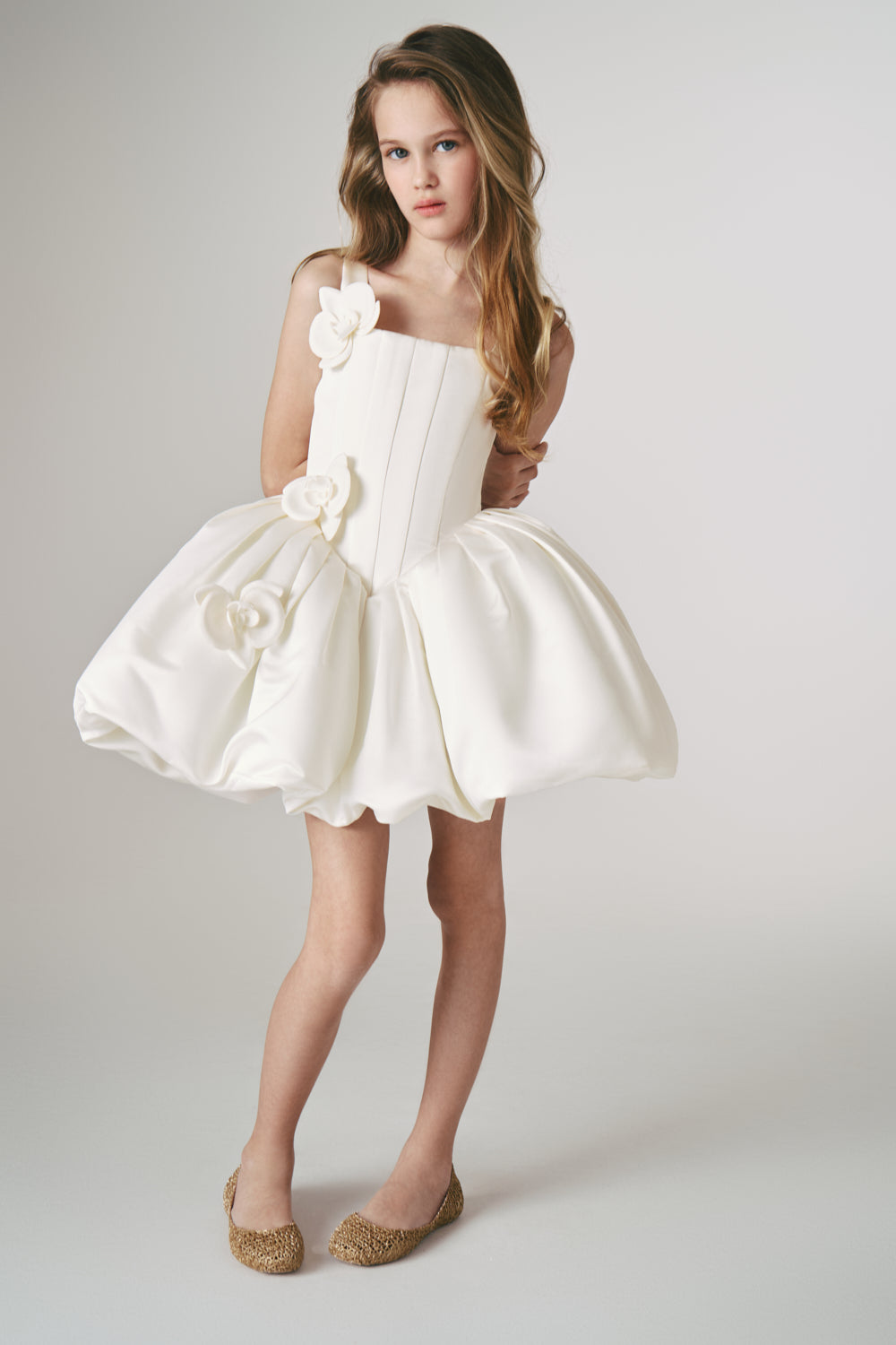 MISS LOLI TRANSFORMER DRESS WITH ORCHIDS