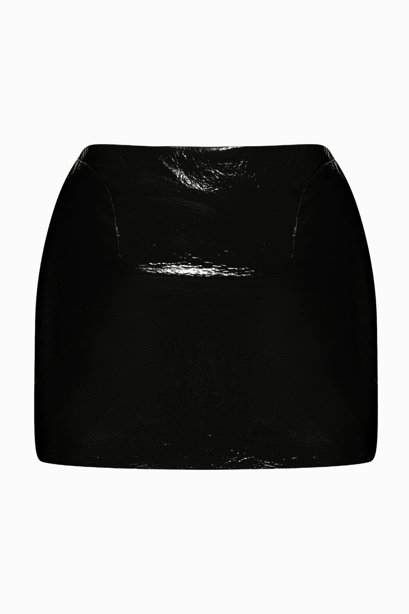 LACQUE MINI SKIRT BLACK